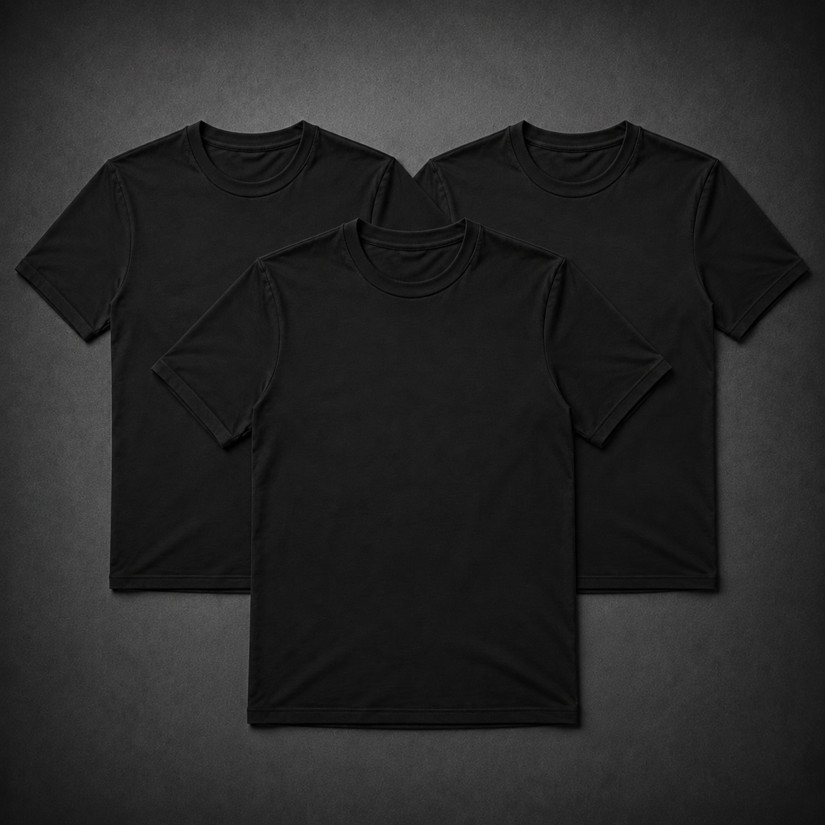 Signature Fitted Black Tee
