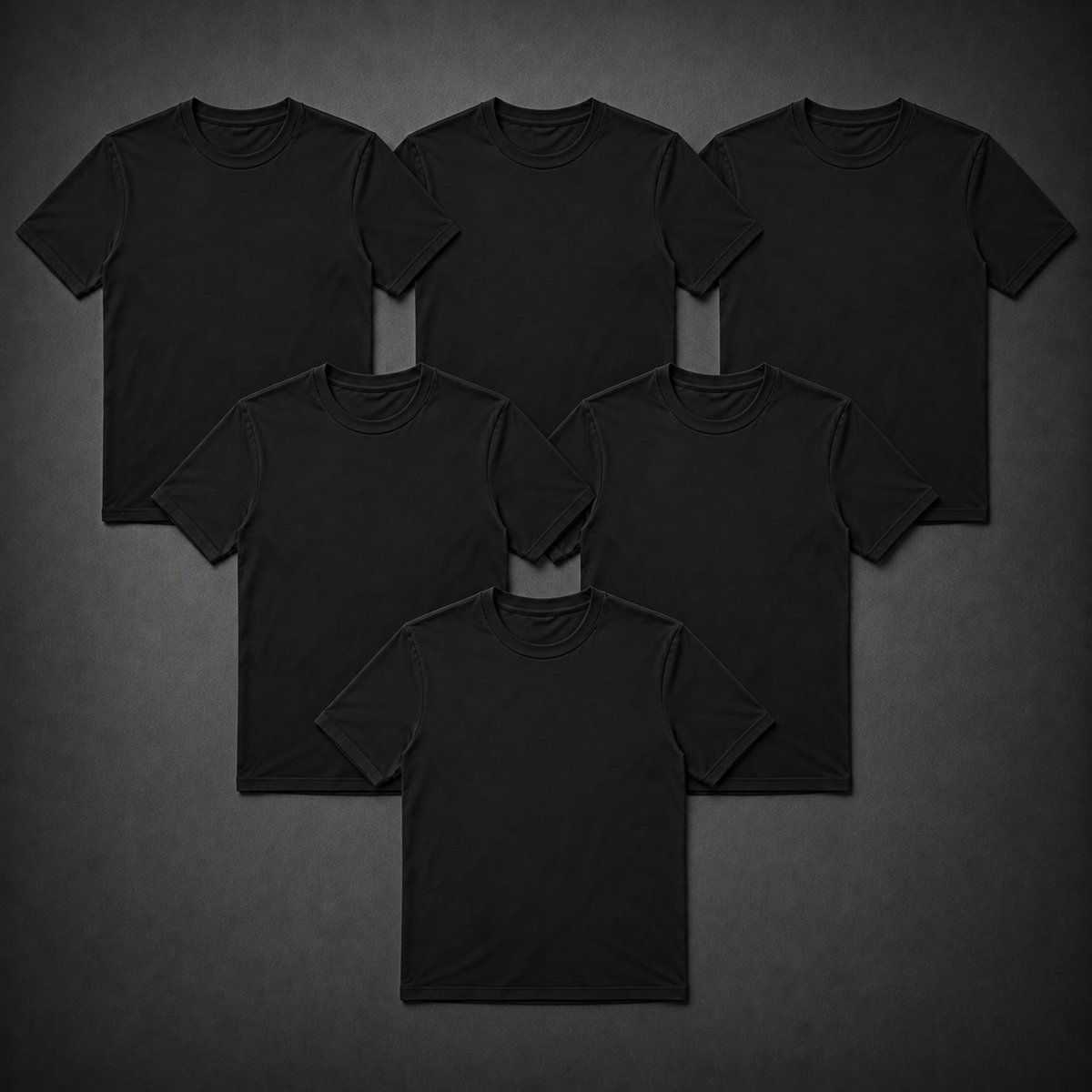 Signature Fitted Black Tee