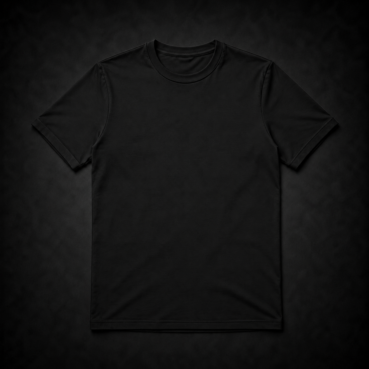 Signature Fitted Black Tee