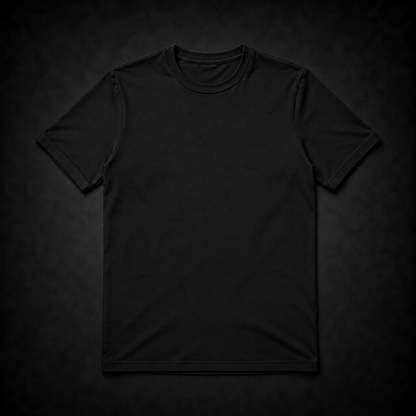 Signature Fitted Black Tee